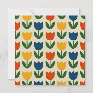 Colorful Tulip Pattern Invitation
