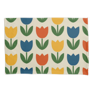 Colorful Tulip Pattern Pillowcase