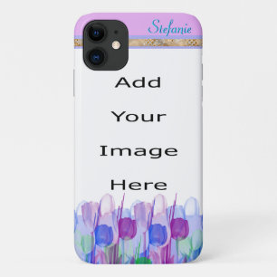 Colorful Tulips Border iPhone 11 Case