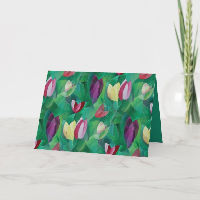 Colorful Tulips Card (Front)