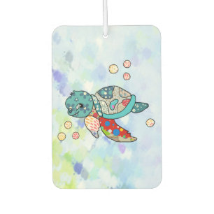 colorful turtle car air freshener