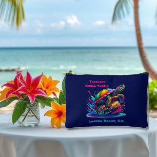 Colorful Turtle Splash Zippered Pouch
