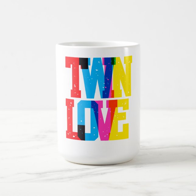 Colorful Twin Love  Coffee Mug (Center)
