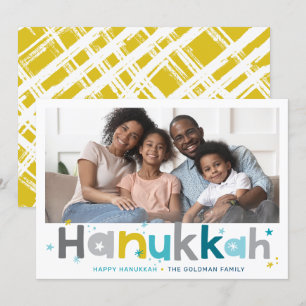 COLORFUL TYPOGRAPHY modern landscape photo light Holiday Card