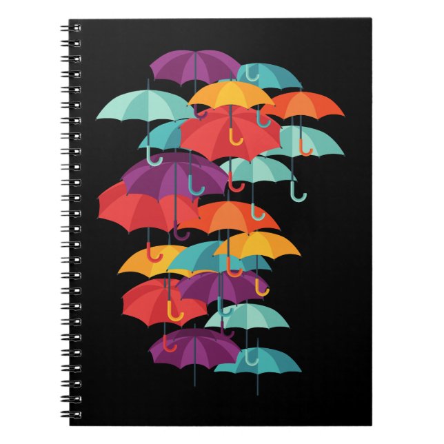 Colorful Umbrella Pattern                  Notebook (Front)