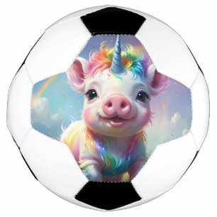 Colorful Unicorn Baby Pig Acrylic Art, Football