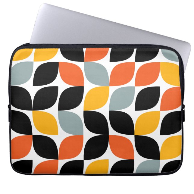 Colorful, unique, trendy, urban leaf concept laptop sleeve (Front)