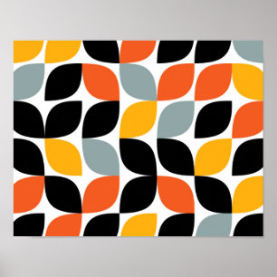 Colorful, unique, trendy, urban leaf concept poster