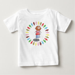 COLORFUL UNITED WORLD PAPER CHAIN AND CUTE BOY BABY T-Shirt
