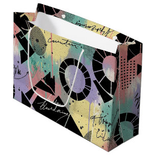 Colorful Urban Graffiti Pattern (10) Large Gift Bag