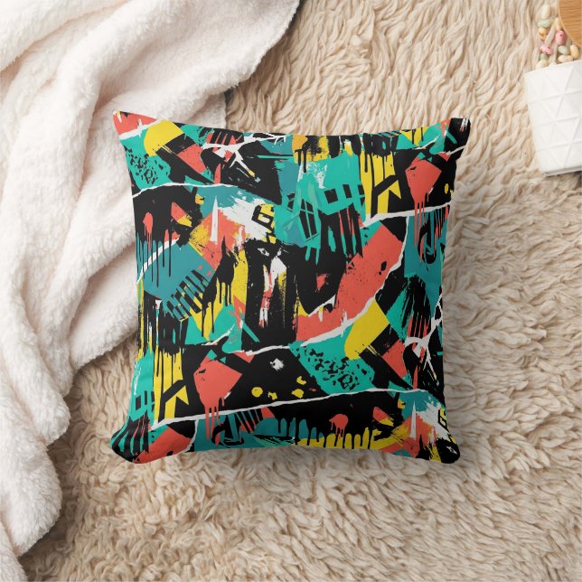 Colorful Urban Graffiti Pattern (13) Cushion (Blanket)