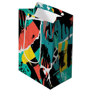 Colorful Urban Graffiti Pattern (13) Medium Gift Bag