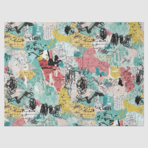 Colorful Urban Graffiti Pattern (2) Tissue Paper