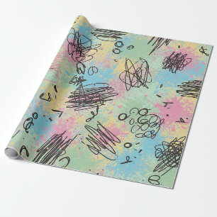 Colorful Urban Graffiti Pattern (4) Wrapping Paper