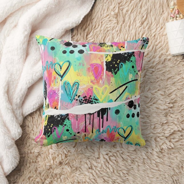 Colorful Urban Graffiti Pattern (7) Cushion (Blanket)