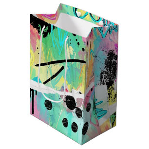 Colorful Urban Graffiti Pattern (7) Medium Gift Bag