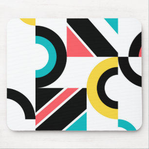 Colorful, urban, trendy, modern geometric art mouse mat