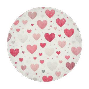 Colorful Valentine's day heart Cutting Board