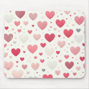 Colorful Valentine's day heart Mouse Mat