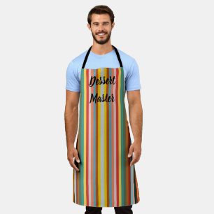 Colorful Vertical Retro Stripes  Apron