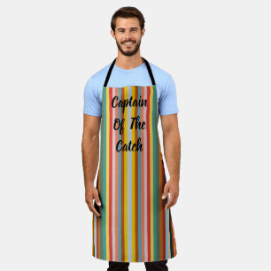 Colorful Vertical Retro Stripes  Apron