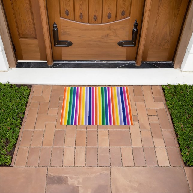 Colorful Vertical Stripes Design Doormat (Outdoor)
