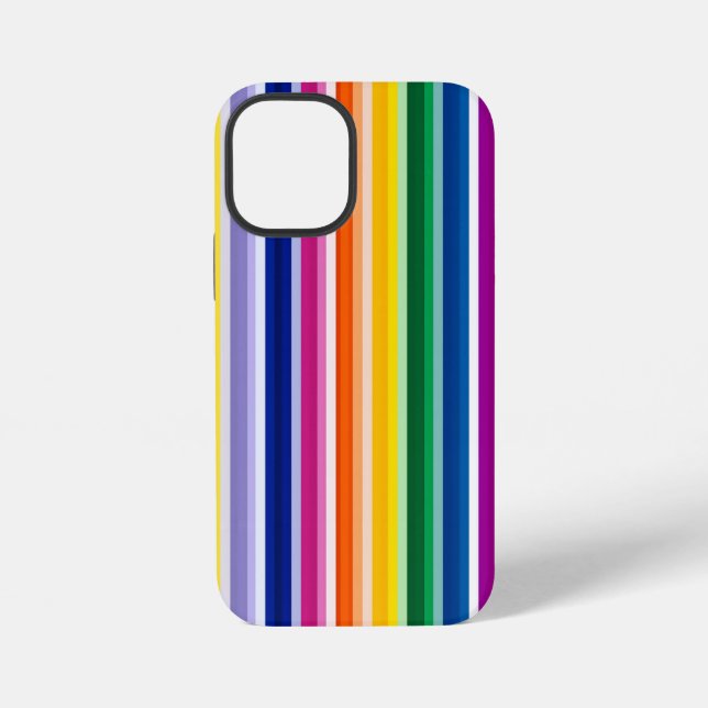 Colorful Vertical Stripes Design iPhone Case (Back)