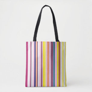 Colorful Vertical Stripes Tote Bag
