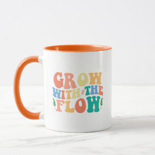 Colorful Vintage Inspirational Quote "Grow" Mug