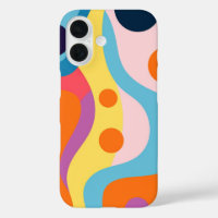 Colorful Vintage-Inspired Retro Phone Case iPhone