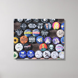 Colorful Vintage Retro Badge Collection Canvas Print