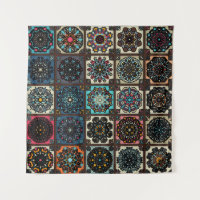 Colorful vintage seamless pattern with floral and