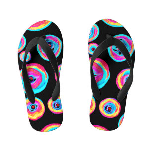 Colorful Vivid Pattern Design Kid's Flip Flops
