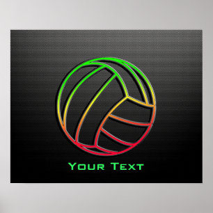 Colorful Volleyball Poster