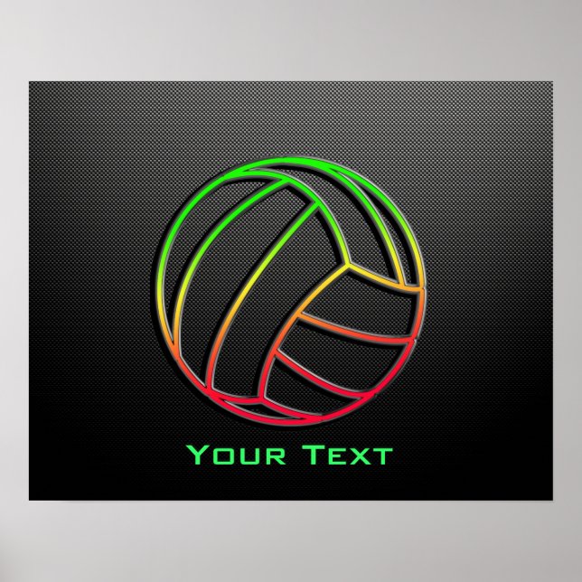 Colorful Volleyball Poster (Front)