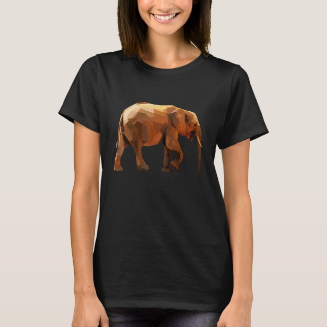 Colorful Walking Elephant Graphic 1 T-Shirt (Front)