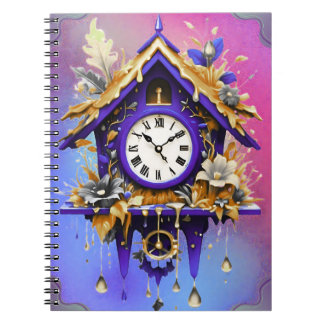 Colorful wall clock notebook