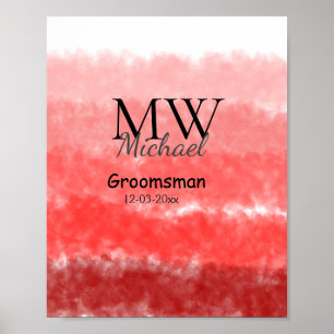 Colorful watercolor abstract add name text poster