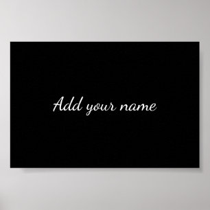 Colorful watercolor add your name text poster