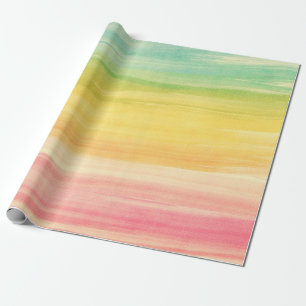 Colorful Watercolor Brushstrokes Wrapping Paper