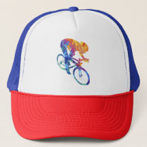 Colorful Watercolor Cyclist | Dynamic Bike Racing
