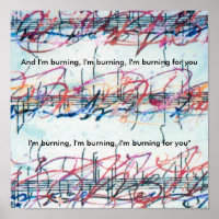 Colorful Watercolor Music Sheet Burning for you