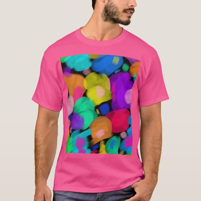 Colorful watercolor print T-Shirt (Front)
