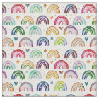 Colorful Watercolor Rainbows hearts & star pattern