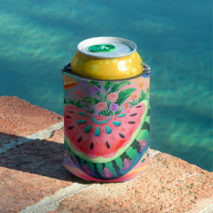 Colorful watermelon for Summer Can Cooler