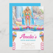 Colorful Waterpark Girl Teen Birthday