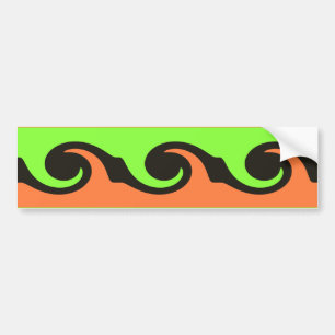colorful wave bumper sticker