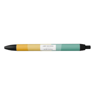 Colorful wave lines personalized black ink pen