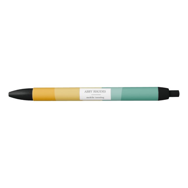 Colorful wave lines personalized black ink pen (Front)