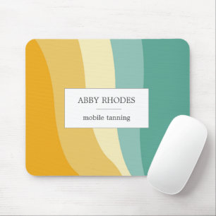 Colorful wave lines personalized mouse mat
